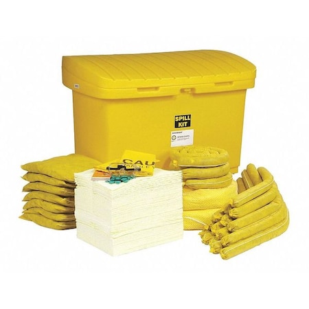 Spill Kit, 86 gal Volume Absorbed per Kit, Cart, Yellow, 144 MPN:SPKHZ-CART5