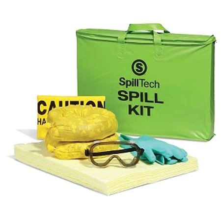 HazMat Tote Spill Kit, 5 gal Volume Absorbed per Kit, Not Applicable Capacity, Drum, Green MPN:SPKHZ-GTOTE