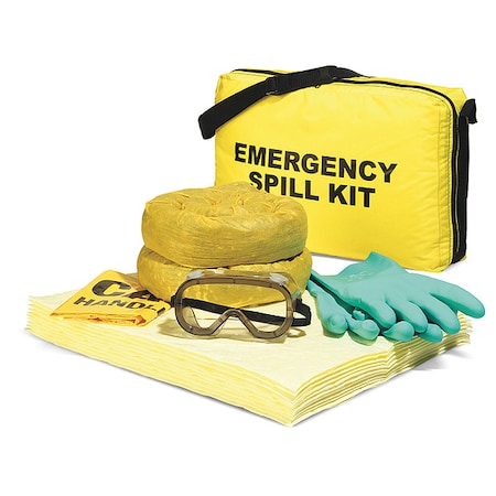 Biohazard Spill Kit, 4 gal Volume Absorbed per Kit, Bag, Yellow MPN:SPKHZ-YBAG