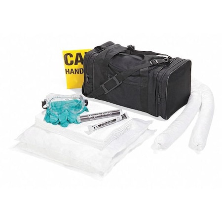 Spill Kit, 10 gal Absorbed per Package, 10 lb Duffel Bag, Black MPN:SPKO-BLK-BG