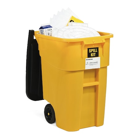 Spill Kit, 46 gal Volume Absorbed per Kit, 50 gal Capacity, Drum, Yellow MPN:SPKO-CAN-WD