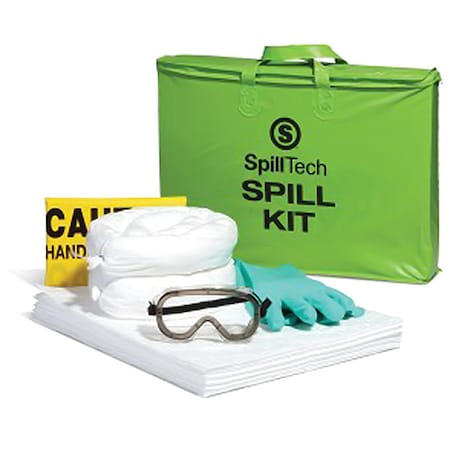 Oil-Only Tote Spill Kit, 5 gal Volume Absorbed per Kit, Not Applicable Capacity, Drum, Green MPN:SPKO-GTOTE