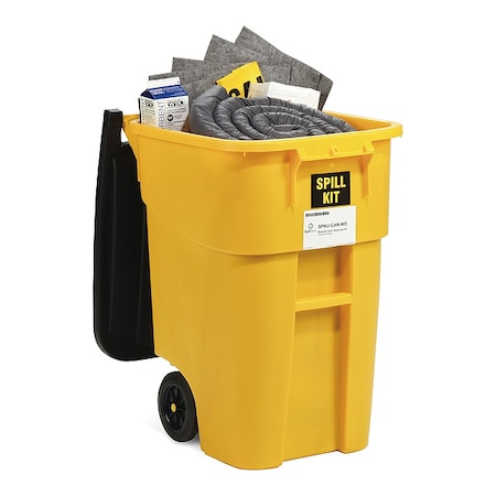 Spill Kit, 46 gal Volume Absorbed per Kit, 50 gal Capacity, Drum, Yellow MPN:SPKU-CAN-WD