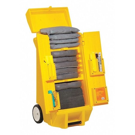 Spill Kit, 30 gal Volume Absorbed per Kit, Not Applicable Capacity, Cart, Yellow, 28 MPN:SPKU-KAD2
