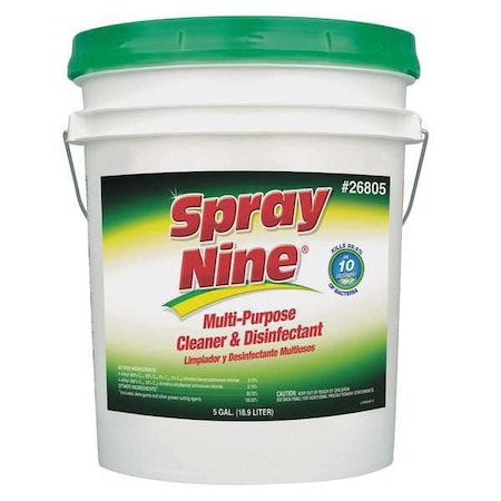 Cleaner and Disinfectant, 5 gal. Pail, citrus, Clear MPN:26805