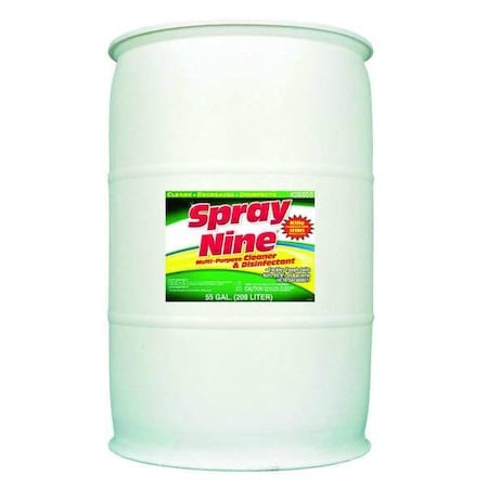 Cleaner and Disinfectant, 55 gal. Drum, citrus, Clear MPN:26855