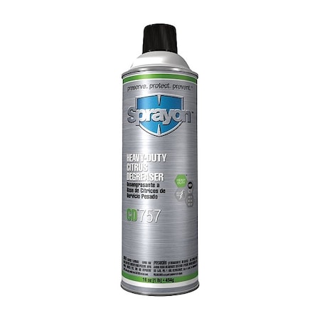 Degreaser, 16 Oz Aerosol Can, Liquid, Colorless MPN:SC0757000