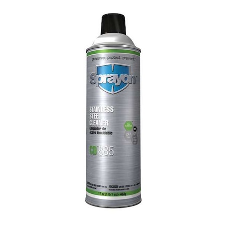 Metal Cleaner and Polish, 17 oz, Aerosol Can, Lemon MPN:SC0885000