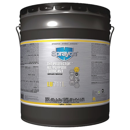 General Purpose Lubricant, 5 gal, Pail, Mineral Oil Base, 500 Degrees F Max Op Temp, Amber MPN:S71105000