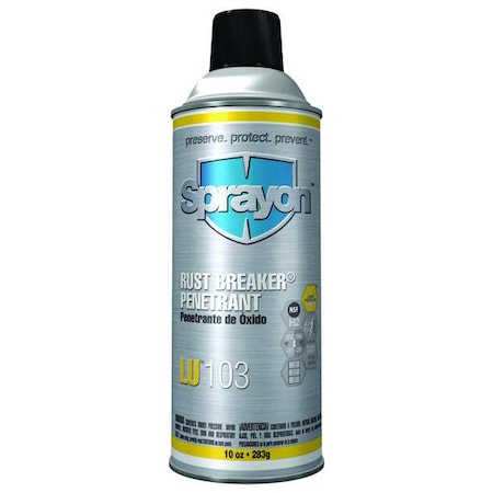 Penetrating Lubricant, 12 oz, Aerosol Spray Can, Petroleum Distillates Base, 550 Degrees F Max Op Temp, H2-No Food Contact, Amber MPN:SC0103000