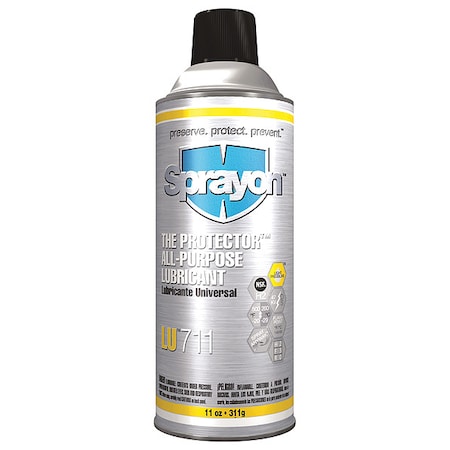 General Purpose Lubricant, H2 No Food Contact, -20 to 500 Degree F, 11 oz Aersol Can, Amber MPN:SC0711000