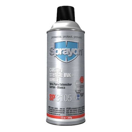 StencilInk, Wht, 12oz, AerosolCan MPN:SC3105000