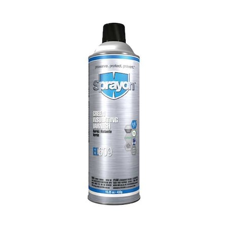 Insulating Varnish, Semi-Gloss, 15.25 oz, Aerosol, Green, MPN:SC0609000