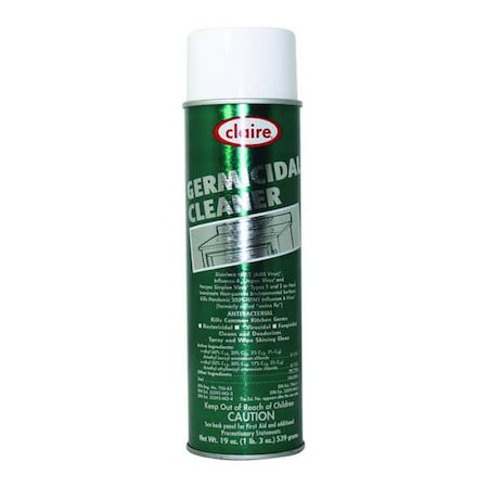 Germicidal Disinfectant Cleaner, 19 oz, Aerosol Can, Unscented MPN:CL873