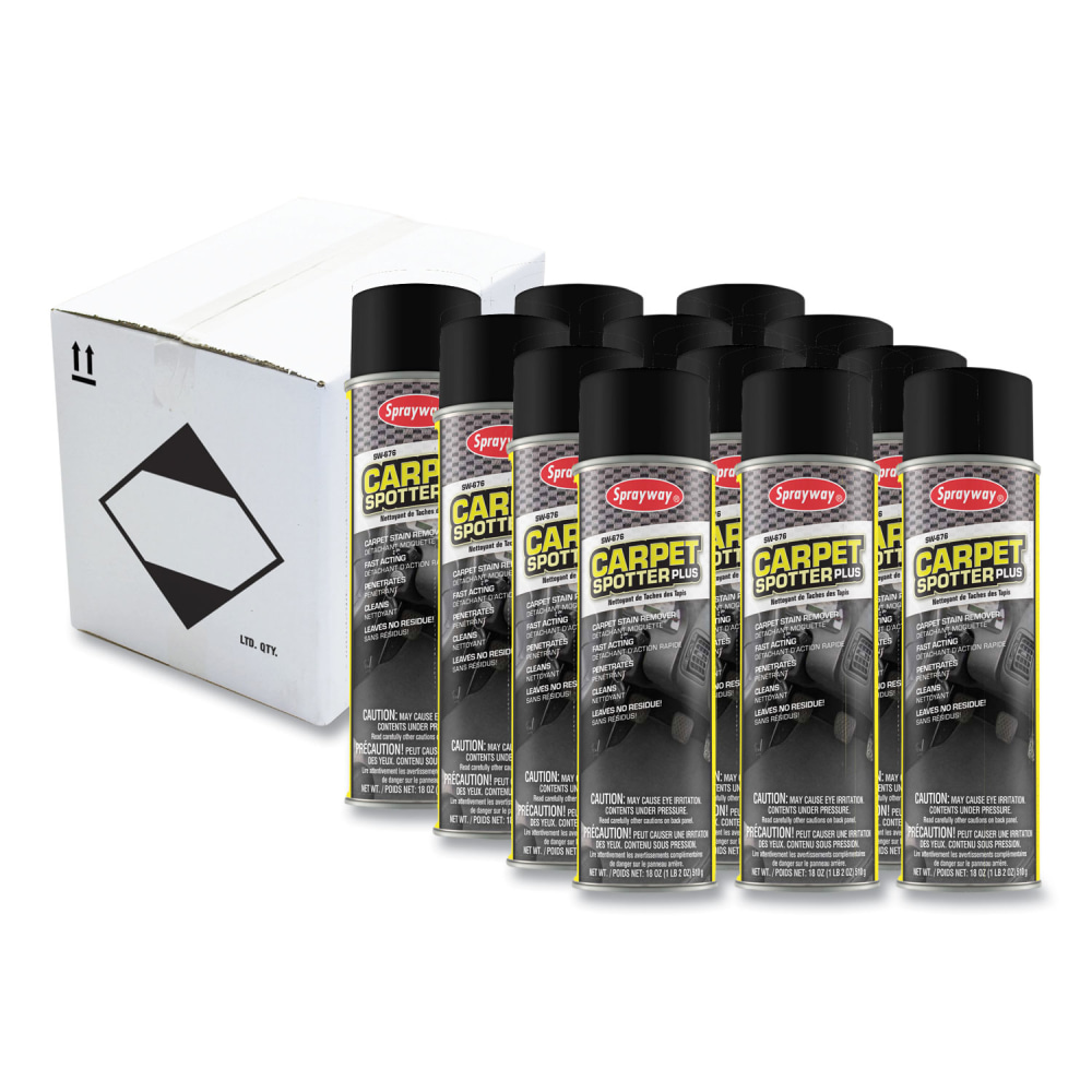 Sprayway Carpet Spotter Plus, Butyl Scent, 18 oz Aerosol Spray, Dozen MPN:SW676