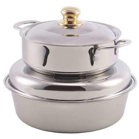 Soup Station, 12 in Dia, Gold/Silver MPN:2375-697/6