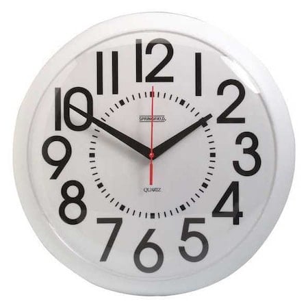 Analog Wall Clock, 13 in. MPN:90057