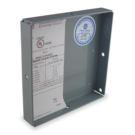 Wireway Closure Plate, 1 Type, NEMA 1 Rating, Steel, ANSI 61 Polyester Powder MPN:LDB4CP