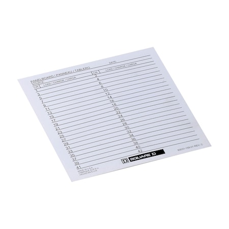 Panelboard Directory Card MPN:8003115801