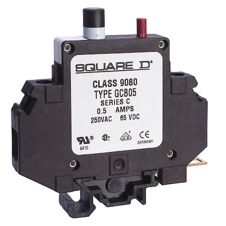 Thermal Magnetic Circuit Protector, NEMA TERMINAL BLOCKS Series, 7A, 1 Pole, 250V AC MPN:9080GCB70