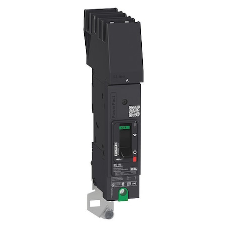 Molded Case Circuit Breaker, POWERPACT B Series, 15A, 1 Pole, 277/480V AC, 25kA at 240V AC, B Curve MPN:BDA140151