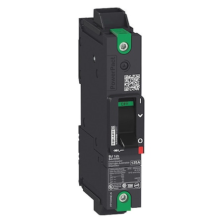 Molded Case Circuit Breaker, POWERPACT B Series, 15A, 1 Pole, 347/600V AC, 25kA at 240V AC, B Curve MPN:BDL16015