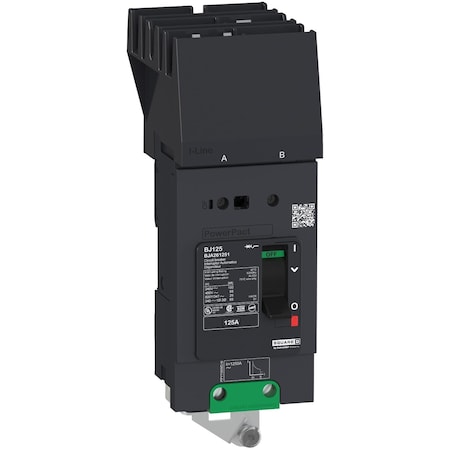 Molded Case Circuit Breaker, POWERPACT B Series, 20A, 2 Pole, 347/600V AC, 65kA at 240V AC, B Curve MPN:BGA260202