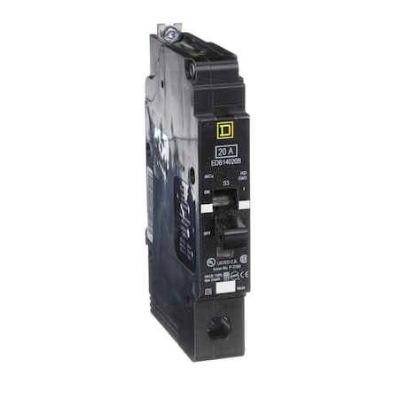 Miniature Circuit Breaker, E FRAME Series, 20A, 1 Pole, 277V AC, 25kA at 120V AC MPN:EDB14020B