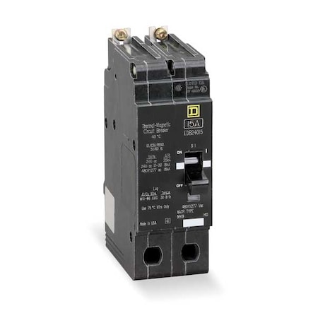 Miniature Circuit Breaker, E FRAME Series, 35A, 2 Pole, 277/480V AC, 25kA at 120V AC MPN:EDB24035