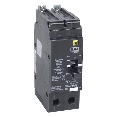 Miniature Circuit Breaker, E FRAME Series, 40A, 2 Pole, 600V AC, 25kA at 120V AC MPN:EDB26040