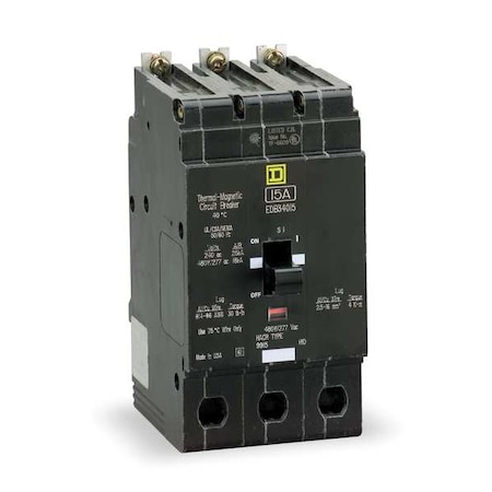 Miniature Circuit Breaker, E FRAME Series, 110A, 3 Pole, 277/480V AC, 25kA at 120V AC MPN:EDB34110