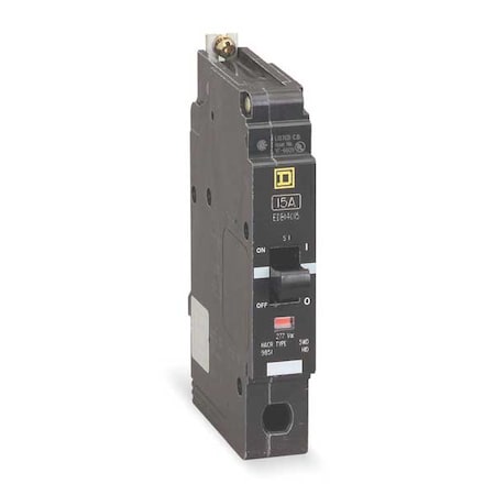Miniature Circuit Breaker, E FRAME Series, 15A, 1 Pole, 277V AC, 65kA at 120V AC MPN:EGB14015