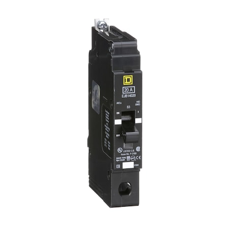Miniature Circuit Breaker, E FRAME Series, 20A, 1 Pole, 277V AC, 100kA at 120V AC MPN:EJB14020
