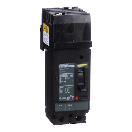 Molded Case Circuit Breaker, POWERPACT H Series, 30A, 2 Pole, 600V AC, 25kA at 240V AC MPN:HDA260302