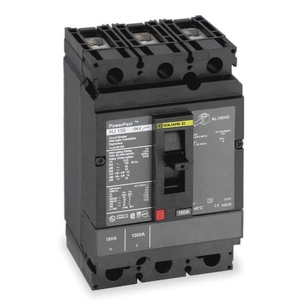 Molded Case Circuit Breaker, POWERPACT H Series, 40A, 3 Pole, 600V AC, 65kA at 240V AC MPN:HGL36040