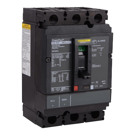 Molded Case Circuit Breaker, POWERPACT H Series, 30A, 3 Pole, 600V AC, 65kA at 240V AC MPN:HGP36030