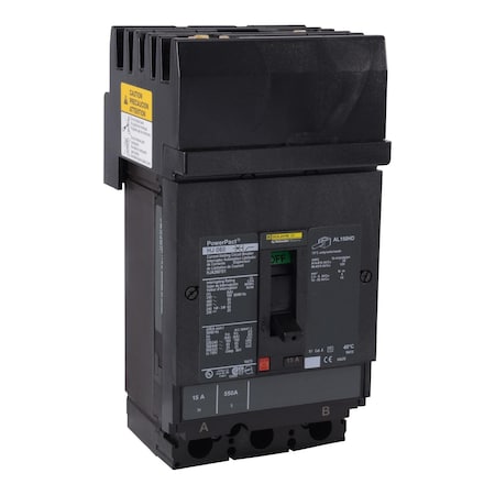 Molded Case Circuit Breaker, POWERPACT H Series, 150A, 2 Pole, 600V AC, 100kA at 240V AC MPN:HJA261501