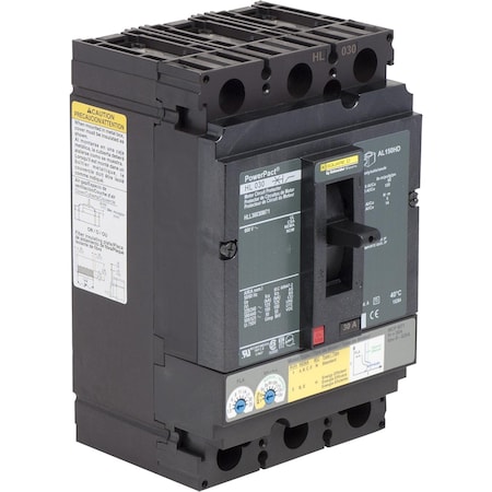 Molded Case Circuit Breaker, POWERPACT H Series, 30A, 3 Pole, 600V AC, 125kA at 240V AC MPN:HLL36030M71