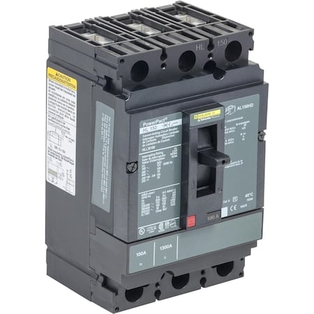 Molded Case Circuit Breaker, POWERPACT H Series, 45A, 3 Pole, 600V AC, 125kA at 240V AC MPN:HLL36045