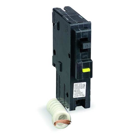 Miniature Circuit Breaker, HOMELINE Series, 15A, 1 Pole, 120V AC, 10kA at 120V AC, A Curve MPN:HOM115GFI