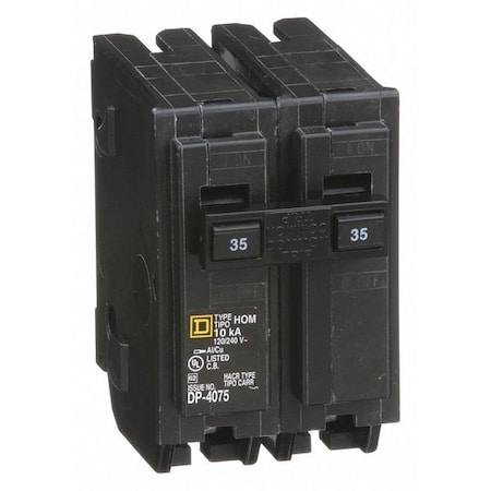 Miniature Circuit Breaker, HOMELINE Series, 35A, 2 Pole, 240V AC, 10kA at 240V AC MPN:HOM235