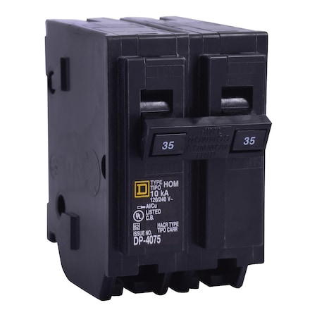 Miniature Circuit Breaker, HOMELINE Series, 35A, 2 Pole, 240V AC, 10kA at 240V AC MPN:HOM235CP