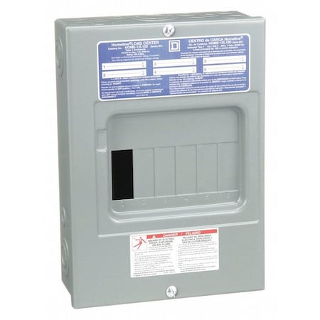 Load Center, 6 Spaces, 100A Amps, 120/240V AC MPN:HOM612L100S