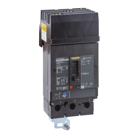 Molded Case Circuit Breaker, POWERPACT J Series, 150A, 3 Pole, 600V AC, 25kA at 240V AC MPN:JDA36150