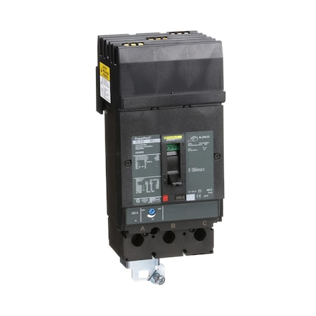Molded Case Circuit Breaker, POWERPACT J Series, 200A, 3 Pole, 600V AC, 25kA at 240V AC MPN:JDA36200