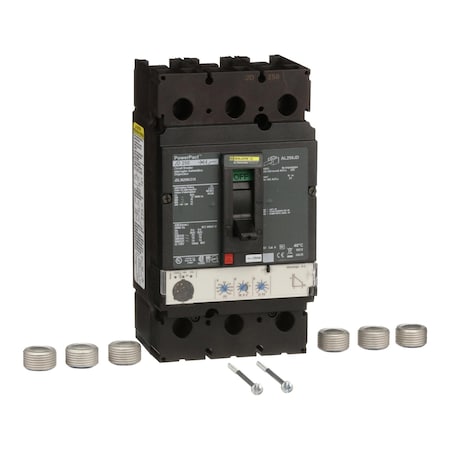 Molded Case Circuit Breaker, POWERPACT J Series, 250A, 3 Pole, 600V AC, 25kA at 240V AC MPN:JDL36250U31X
