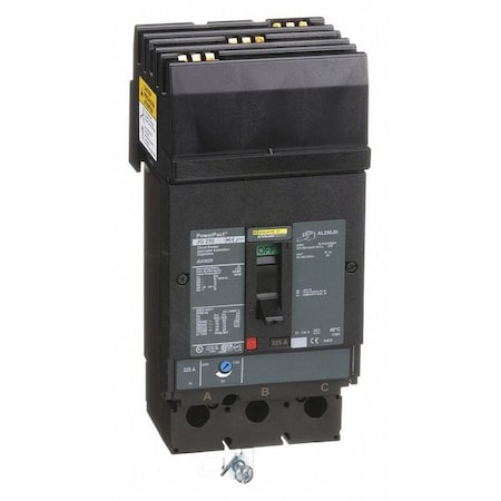 Molded Case Circuit Breaker, POWERPACT J Series, 225A, 3 Pole, 600V AC, 65kA at 240V AC MPN:JGA36225
