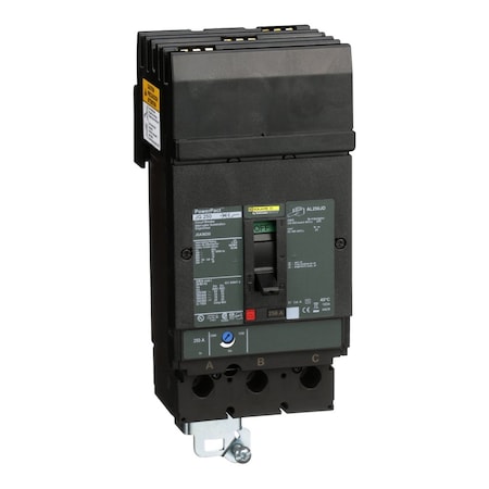 Molded Case Circuit Breaker, POWERPACT J Series, 250A, 3 Pole, 600V AC, 65kA at 240V AC MPN:JGA36250