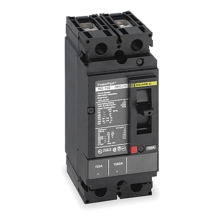 Molded Case Circuit Breaker, POWERPACT J Series, 250A, 2 Pole, 600V AC, 65kA at 240V AC MPN:JGL26250