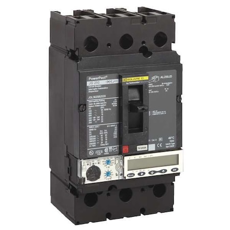 Molded Case Circuit Breaker, POWERPACT J Series, 250A, 3 Pole, 600V AC, 65kA at 240V AC MPN:JGL36250U43X